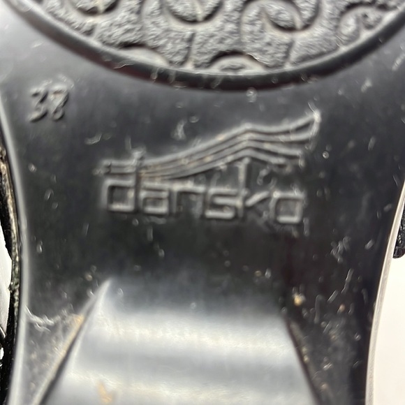 Dansko Black Leather Slip On Clog Sz 38. DAN1512C - Picture 7 of 7